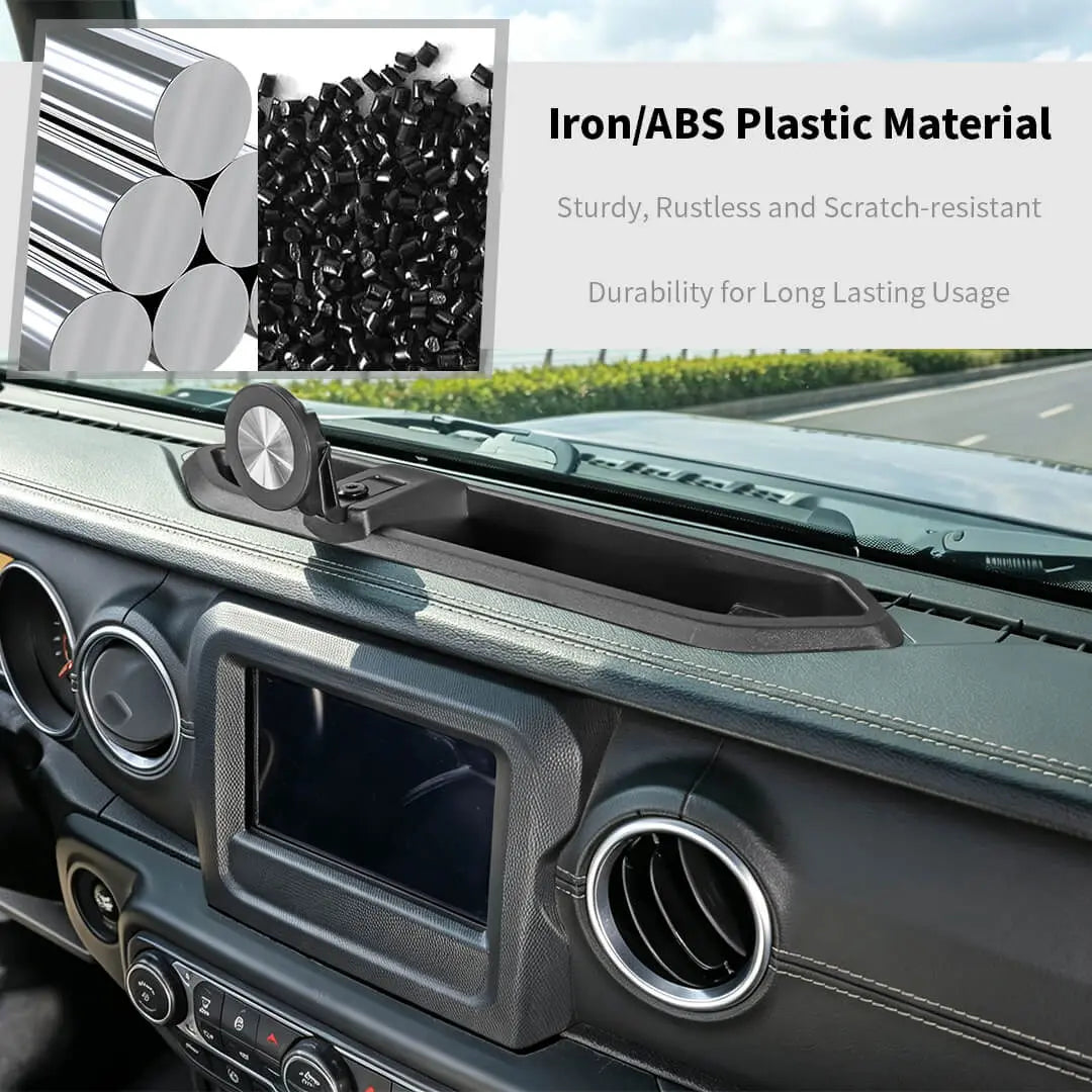 For 2018-2023 Jeep Wrangler JL & Gladiator JT Interior Center Console Magnetic Phone Mount Holder Bracket