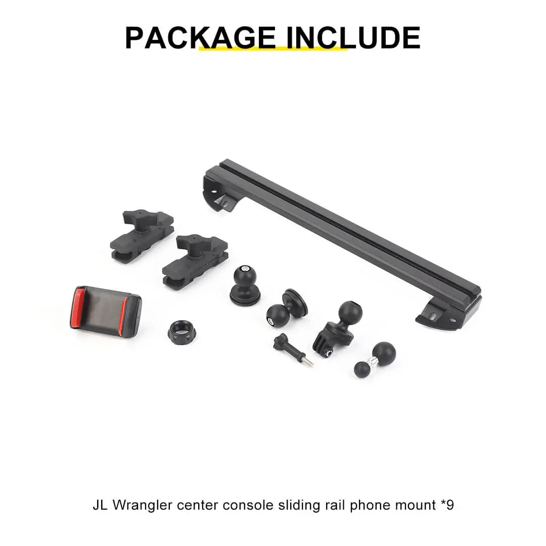 For 2018-2023 Jeep Wrangler JL & Gladiator JT Interior Center Console Mobile Phone Holder GPS Bracket