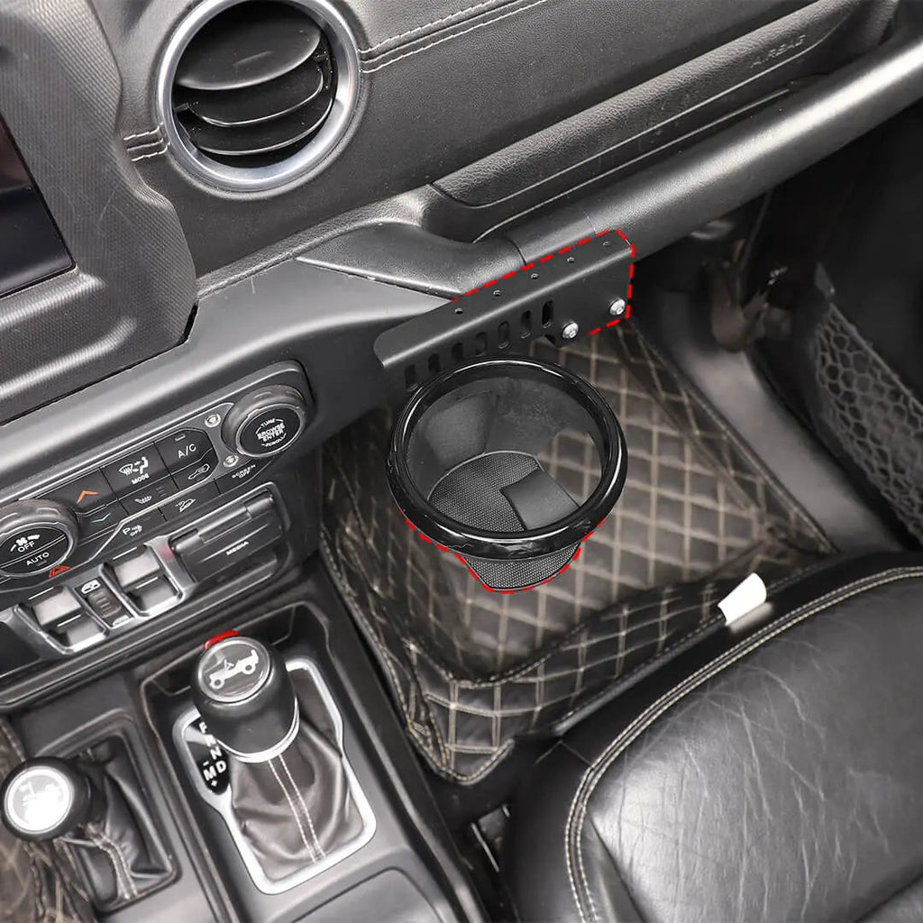 For 2018-2023 Jeep Wrangler JL & Gladiator JT Interior Copilot Handle Cup Bottle Holder Mount Bracket