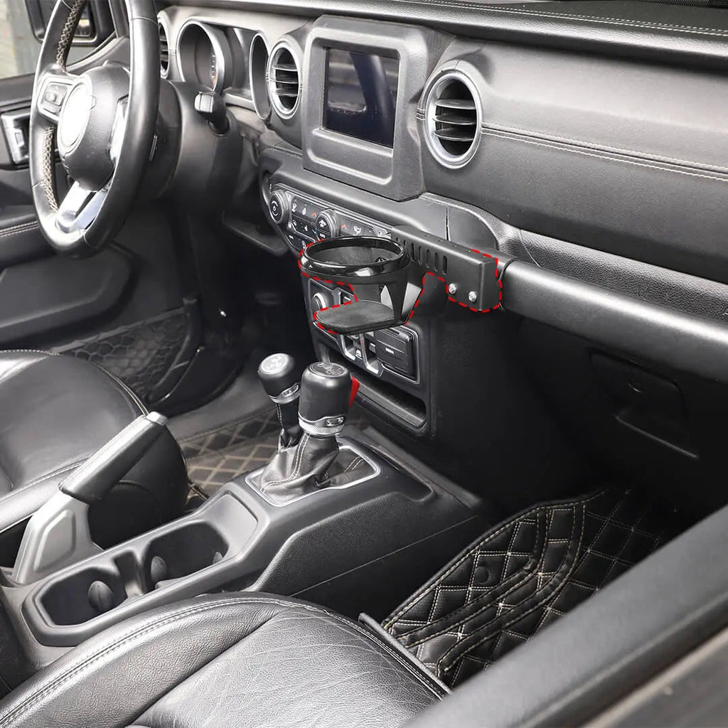 For 2018-2023 Jeep Wrangler JL & Gladiator JT Interior Copilot Handle Cup Bottle Holder Mount Bracket