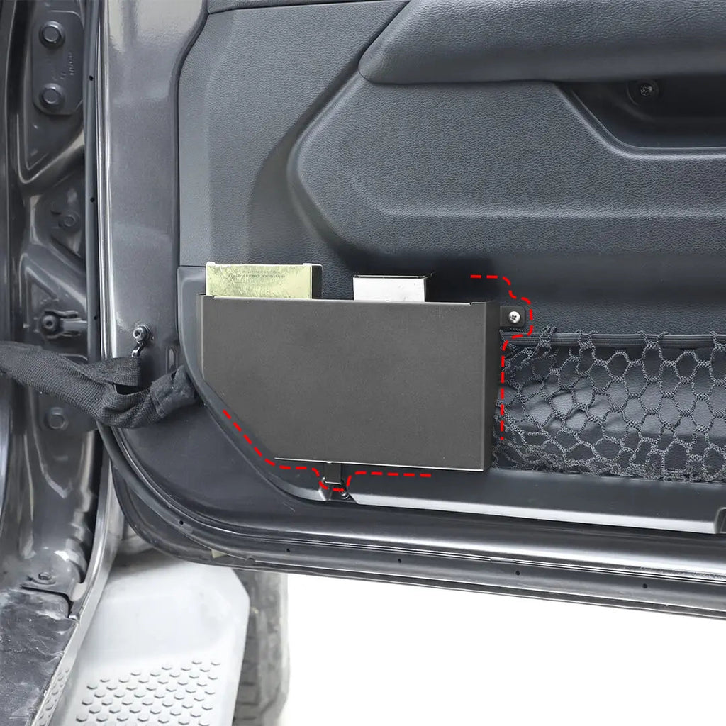 For 2018-2023 Jeep Wrangler JL & Gladiator JT Interior Front Rear Door Mesh Storage Pockets Box