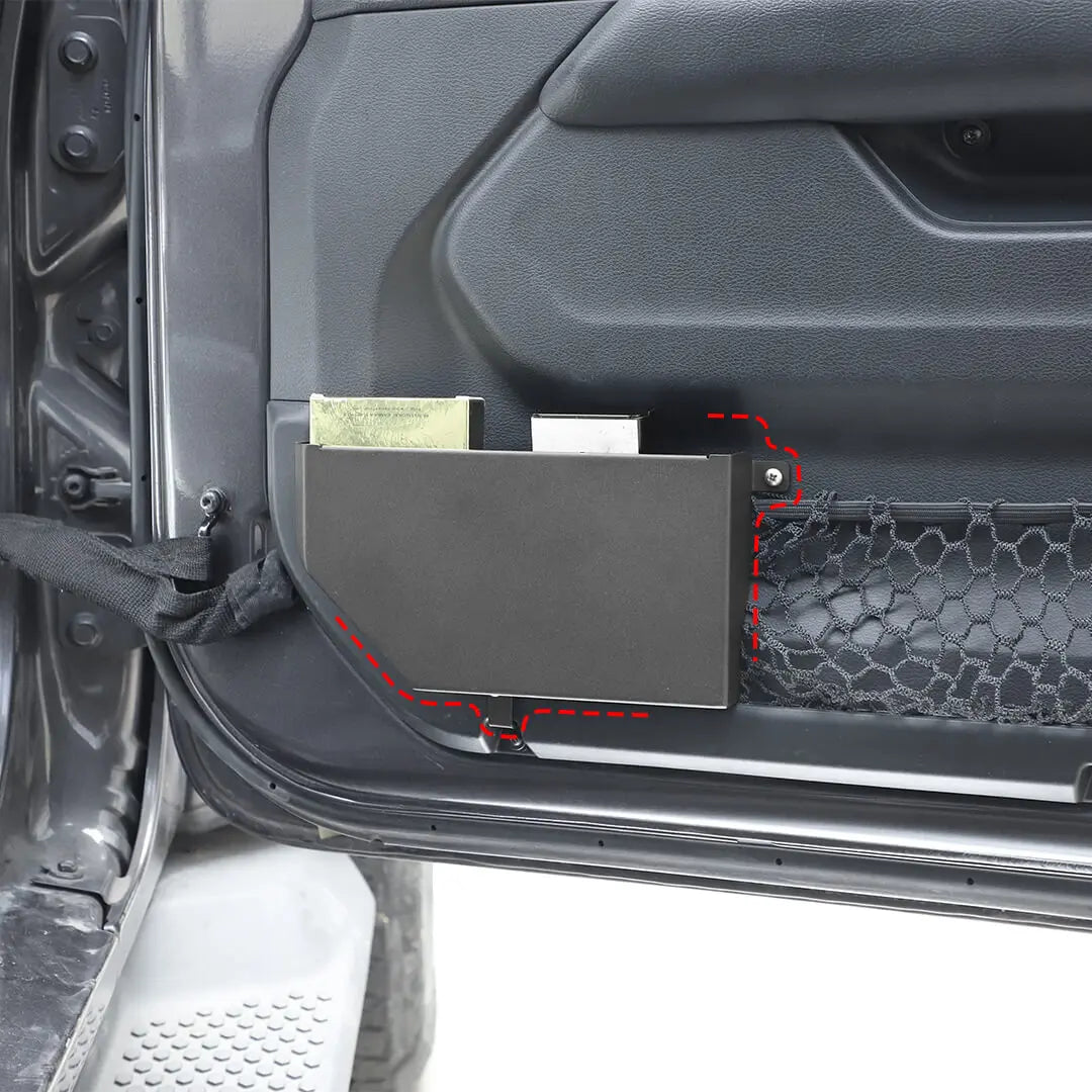For 2018-2023 Jeep Wrangler JL & Gladiator JT Interior Front Rear Door Mesh Storage Pockets Box