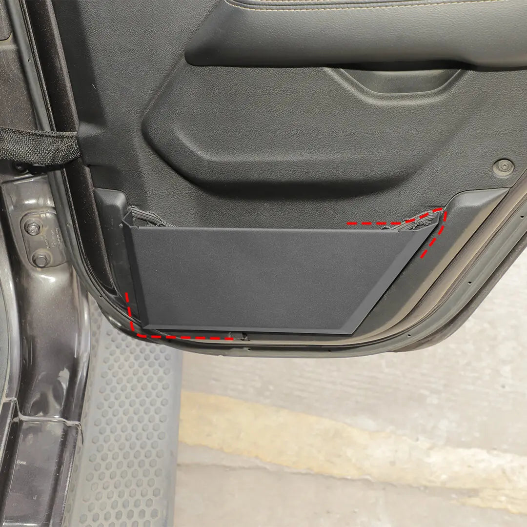 For 2018-2023 Jeep Wrangler JL & Gladiator JT Interior Front Rear Door Mesh Storage Pockets Box