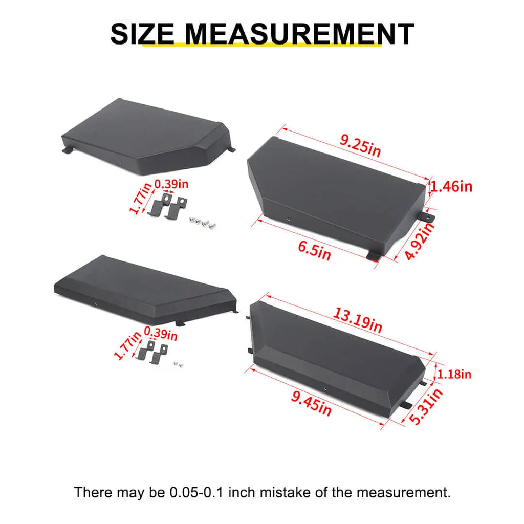 For 2018-2023 Jeep Wrangler JL & Gladiator JT Interior Front Rear Door Mesh Storage Pockets Box