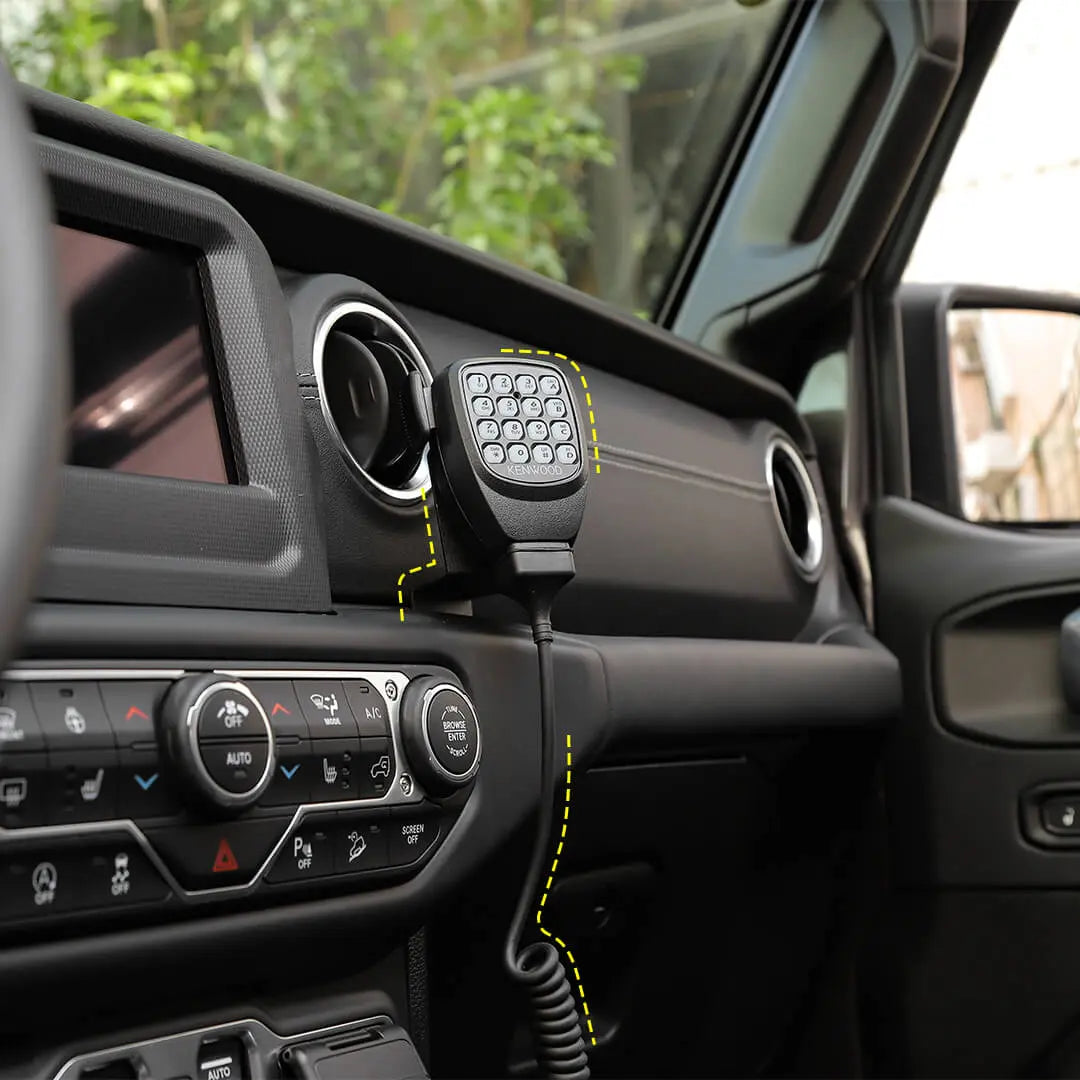 For 2018-2023 Jeep Wrangler JL & Gladiator JT Interior Walkie Talkie Mount Bracket Stand Accessories