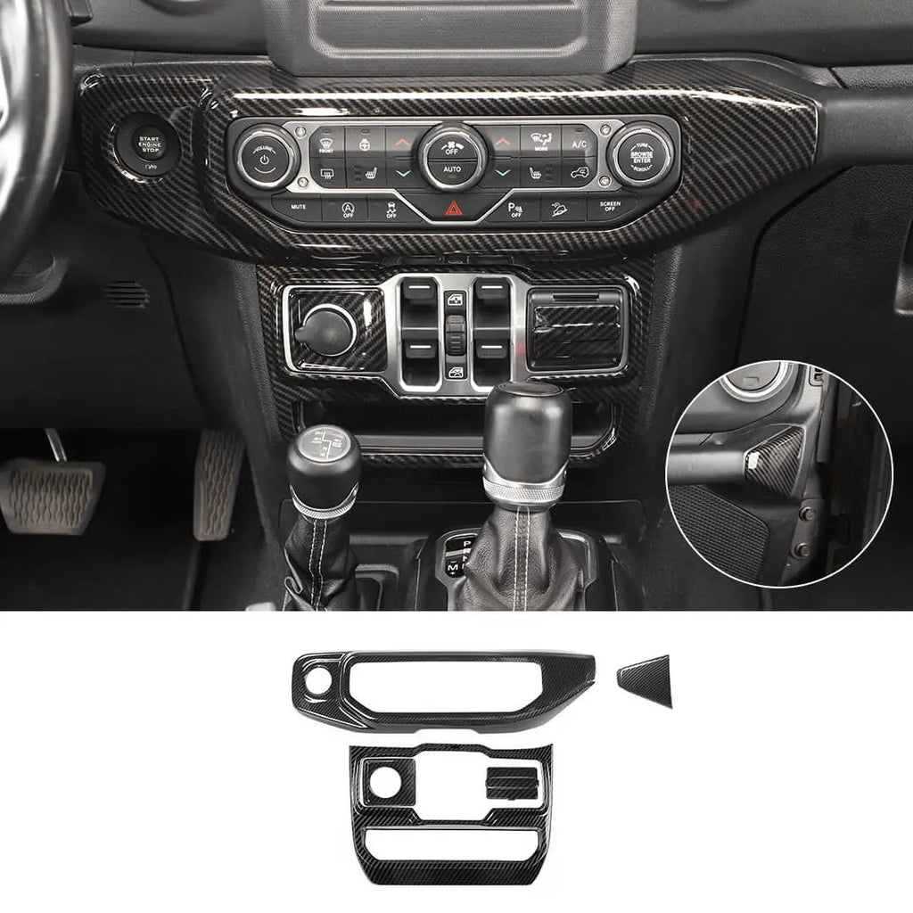 For 2018-2023 Jeep Wrangler JL & Gladiator JT Window Control Air Conditioning Control Panel Trim Cover Kit