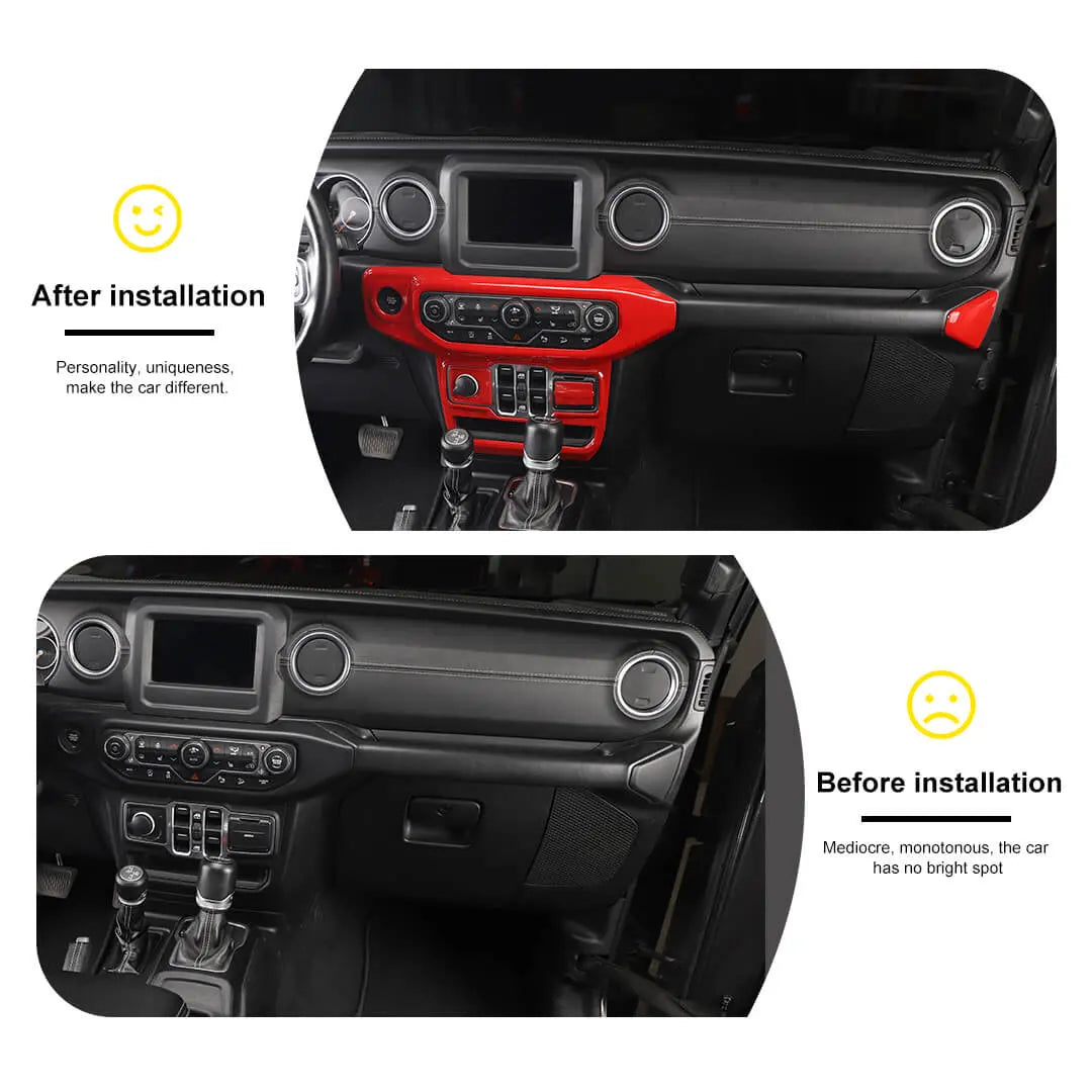 For 2018-2023 Jeep Wrangler JL & Gladiator JT Window Control Air Conditioning Control Panel Trim Cover Kit