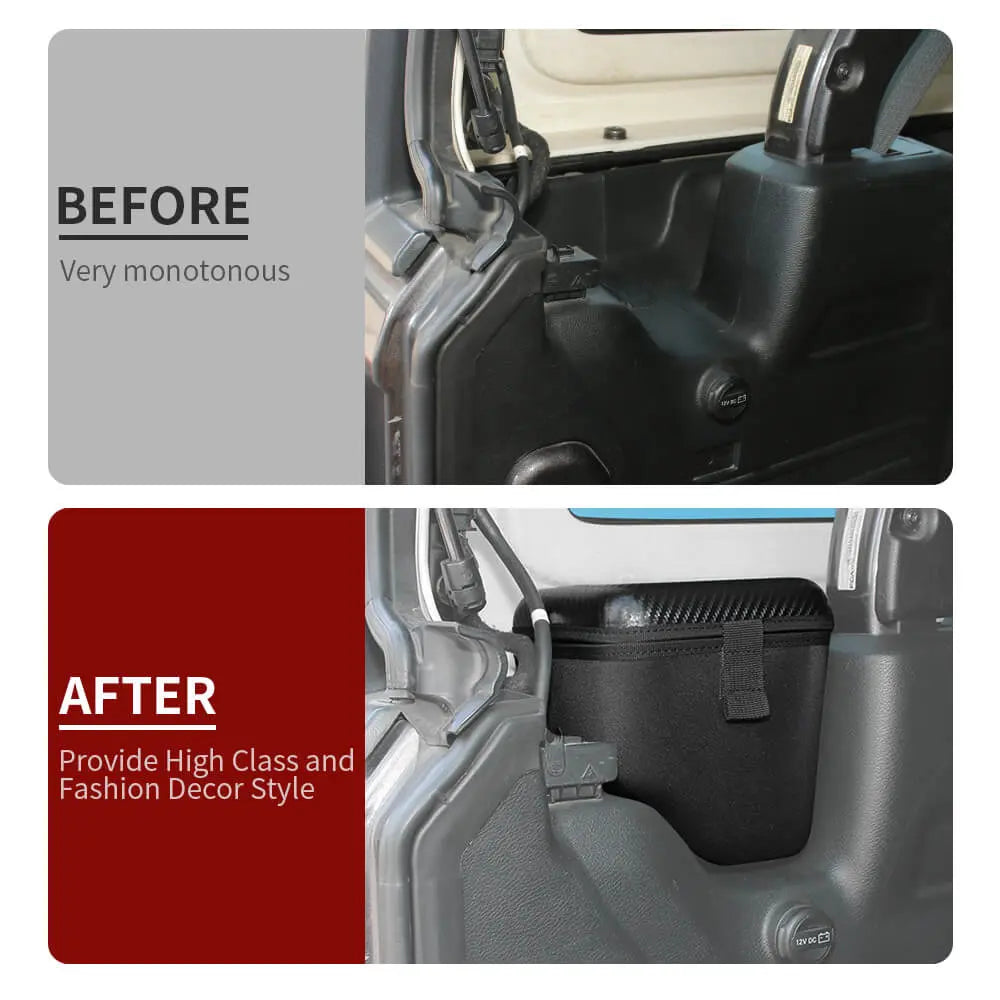 For 2018-2023 Jeep Wrangler JLU 4 Door Rear Trunk Side Storage Bag Pockets Box