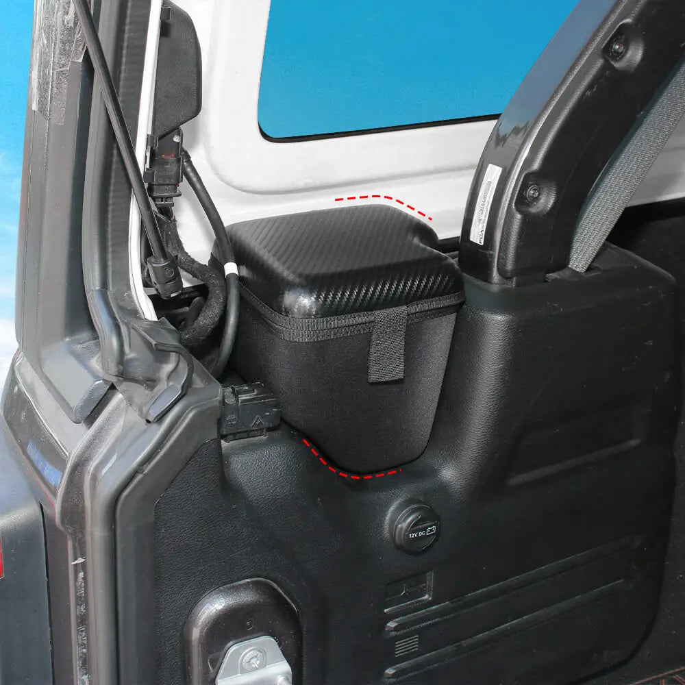 For 2018-2023 Jeep Wrangler JLU 4 Door Rear Trunk Side Storage Bag Pockets Box