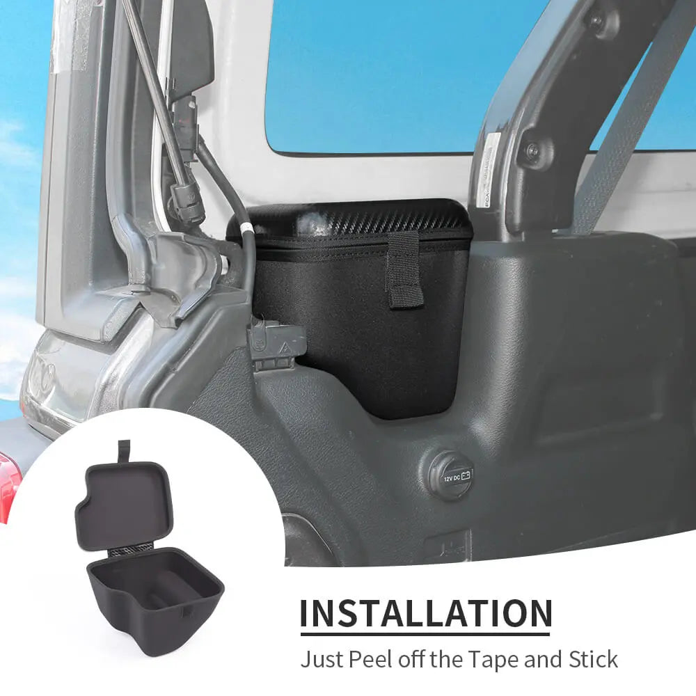 For 2018-2023 Jeep Wrangler JLU 4 Door Rear Trunk Side Storage Bag Pockets Box