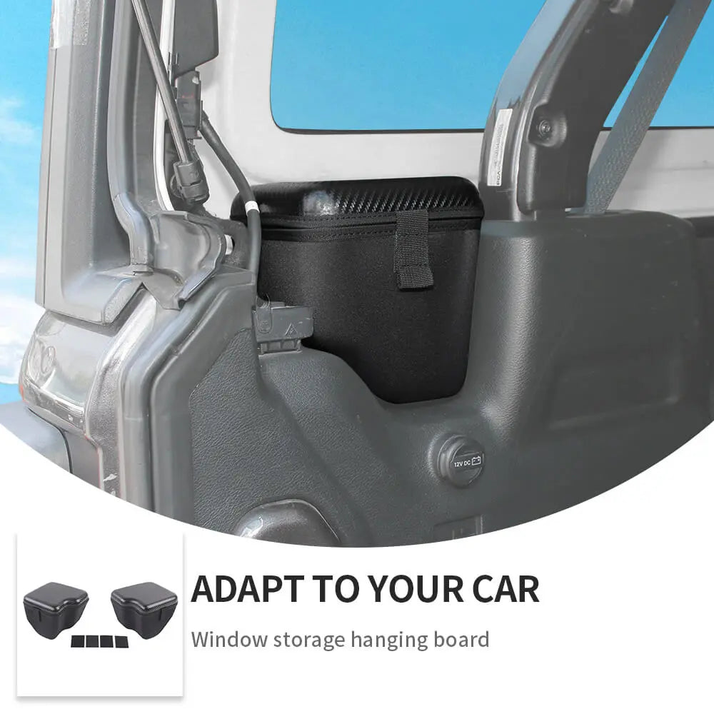 For 2018-2023 Jeep Wrangler JLU 4 Door Rear Trunk Side Storage Bag Pockets Box