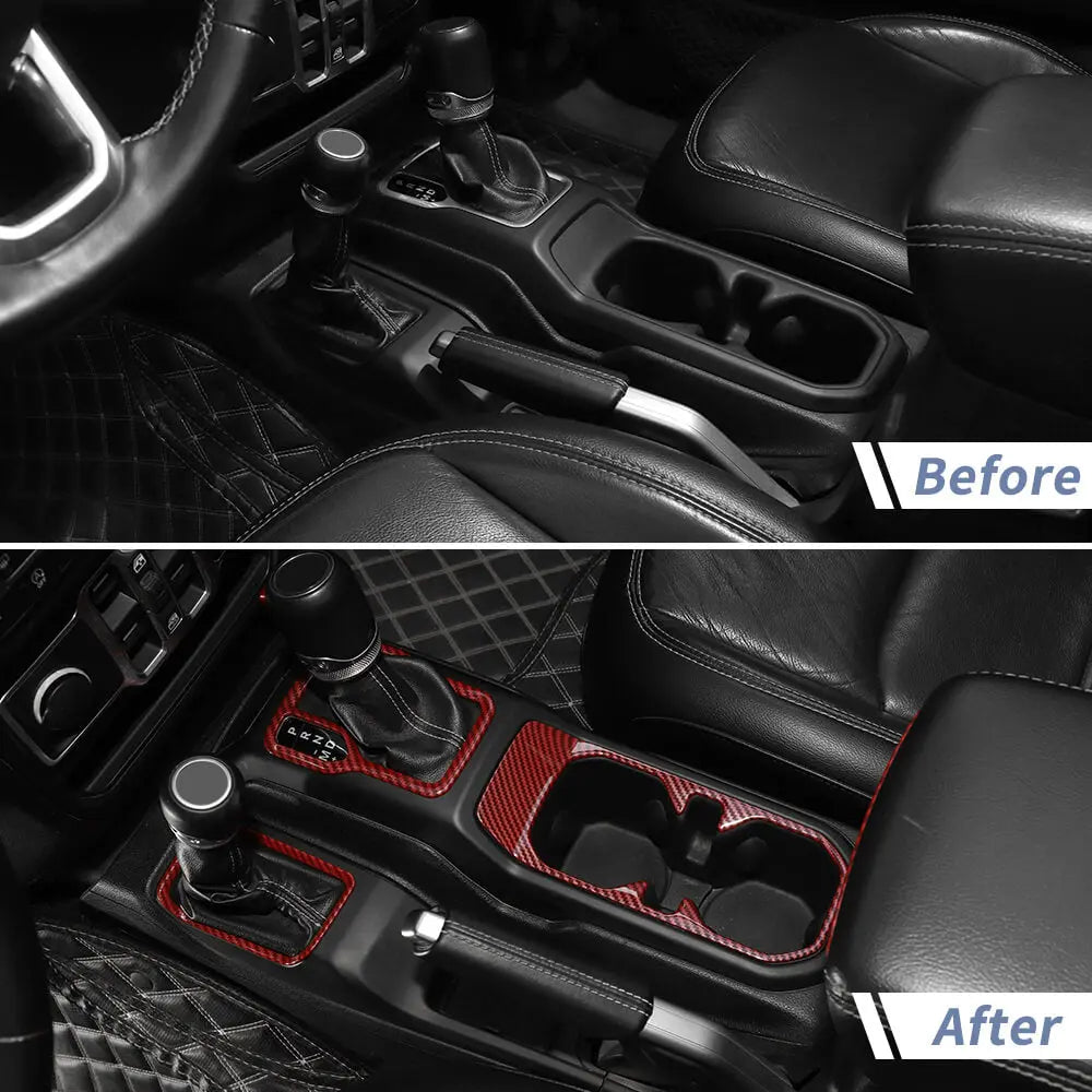 For 2018-2023 Jeep Wrangler JL & Gladiator JT 21-Piece Interior Dash & Center Console Accent Cover Trim Kit
