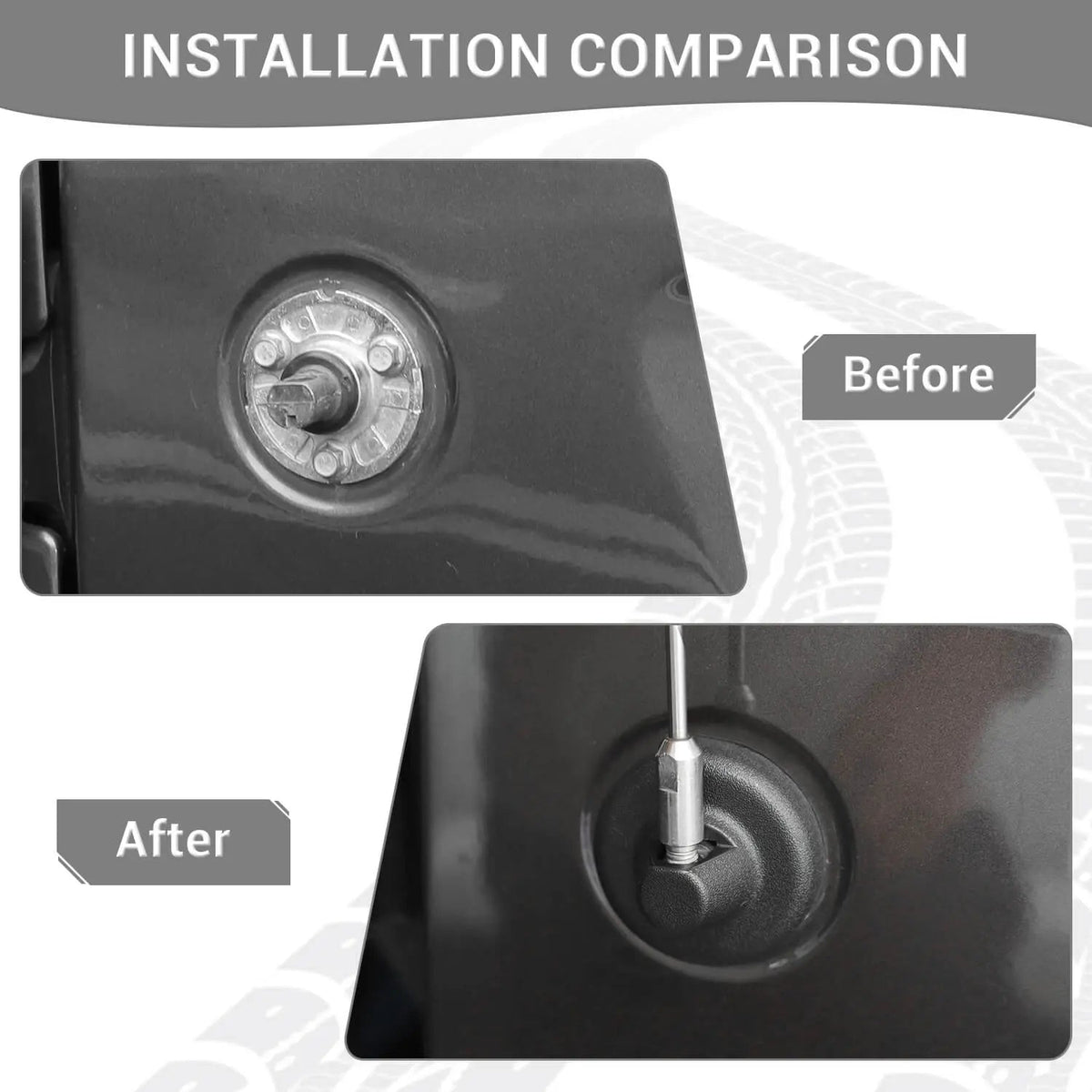 For 2007-2023 Wrangler JL JK Gladiator JT Radio Antenna Base Cover Aerial Trim Decoration ABS