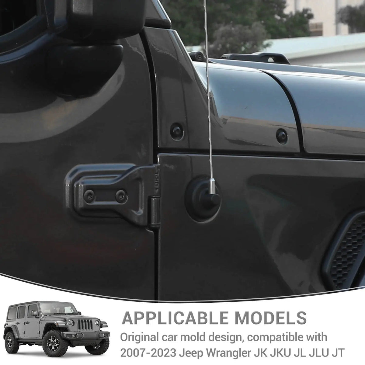 For 2007-2023 Wrangler JL JK Gladiator JT Radio Antenna Base Cover Aerial Trim Decoration ABS