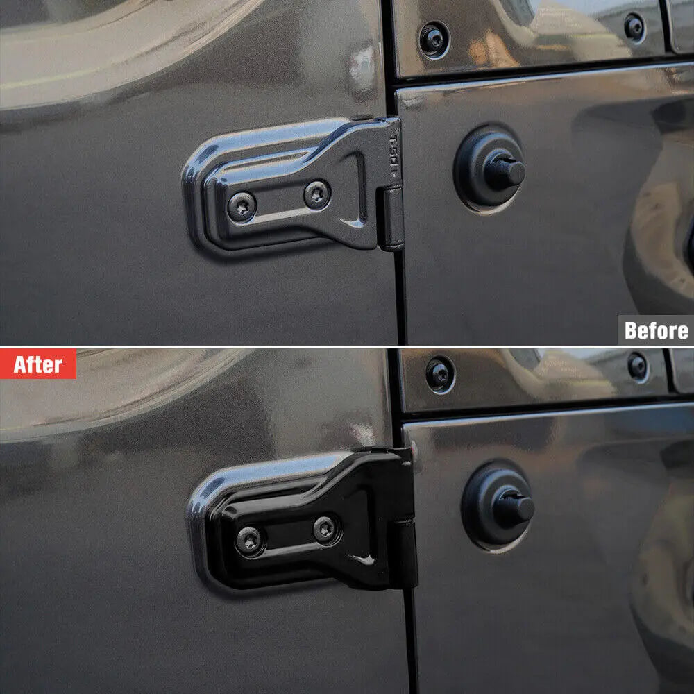 For 2018-2025 Jeep Wrangler JL 4-Door Door Hinge Spare Tire Holder Decor Cover Trim Kit