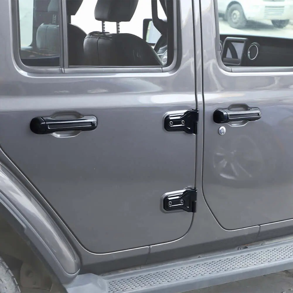 For 2018-2025 Jeep Wrangler JL 4-Dr 17x Door Handle/Door & Engine Hood & Spare Tire Bracket Hinge Trim Cover Kit