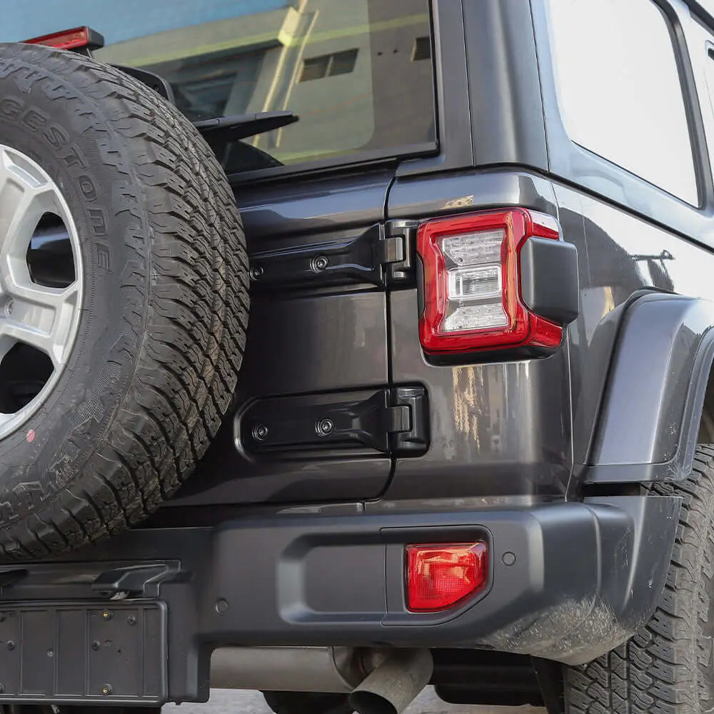 For 2018-2025 Jeep Wrangler JL 4-Dr 17x Door Handle/Door & Engine Hood & Spare Tire Bracket Hinge Trim Cover Kit