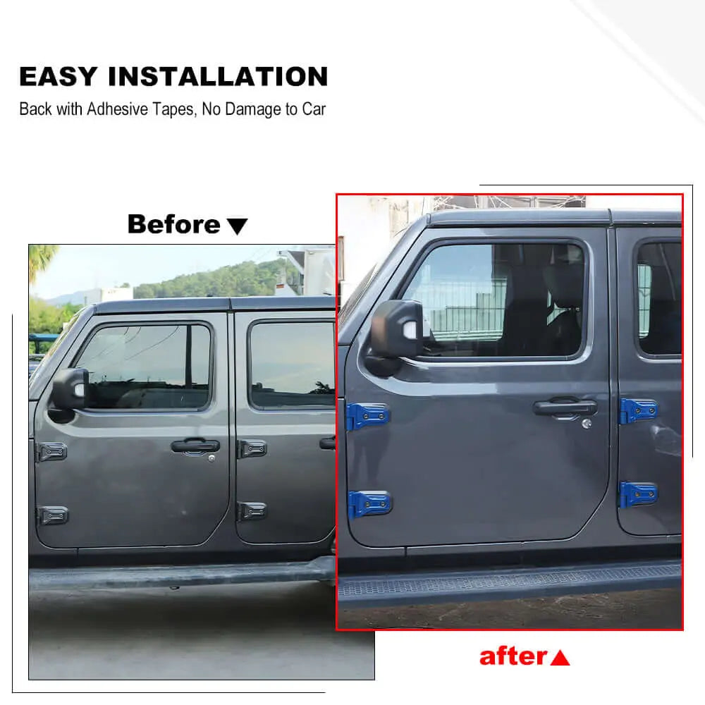 For 2018-2025 Jeep Wrangler JL JLU & Gladiator JT 4Door Door & Engine Hood Hinge Trim Cover Kit