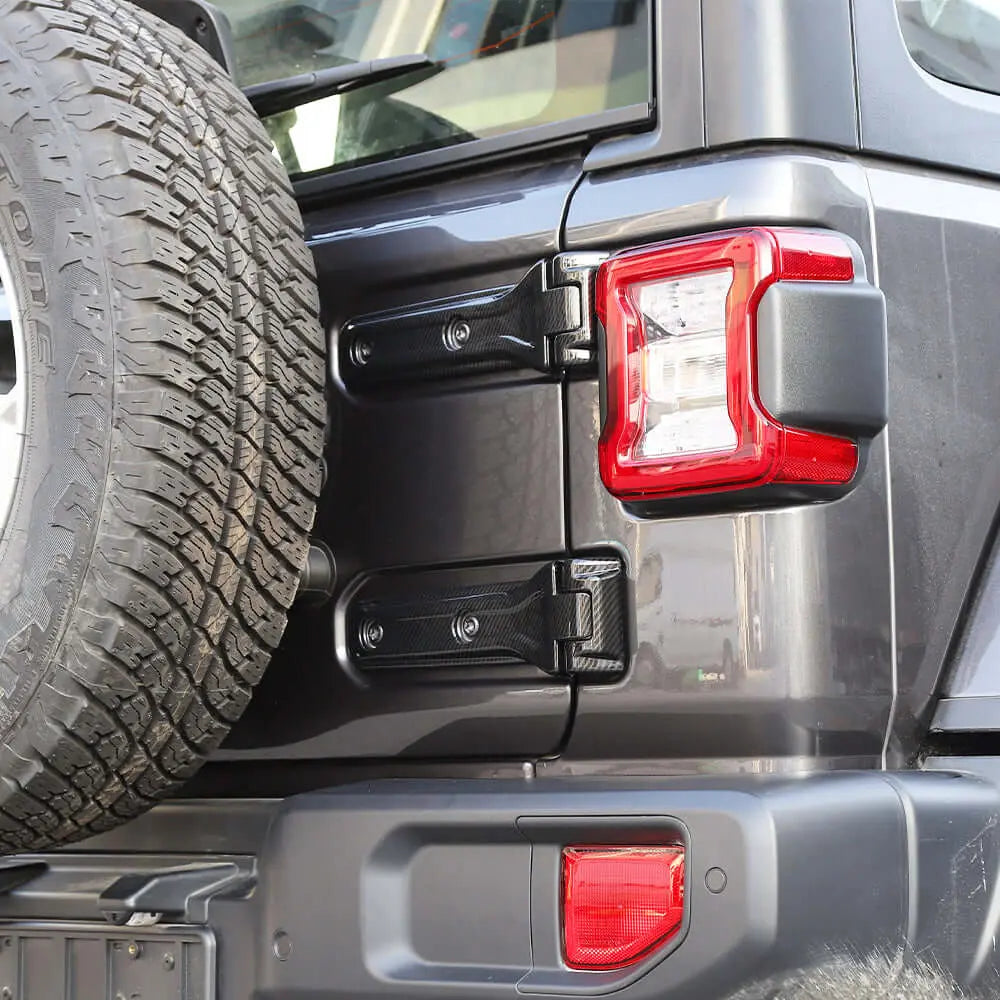 For 2018-2025 Jeep Wrangler JLU 4-Door 12 x Side Door+Hood+Spare Tire Hinge Cover Trim Kit