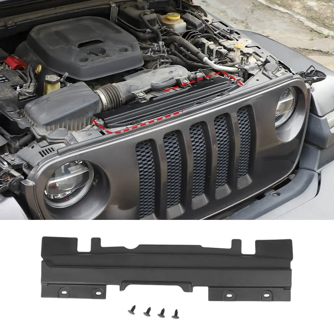 For 2018-2026 Jeep Wrangler JL / Gladiator JT Upper Radiator Cover Plate Durable Engine Bay Trim