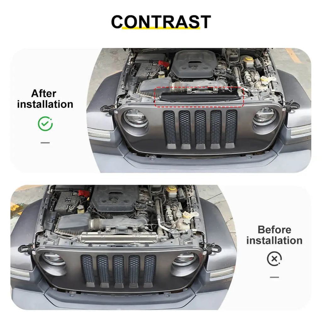 For 2018-2026 Jeep Wrangler JL / Gladiator JT Upper Radiator Cover Plate Durable Engine Bay Trim