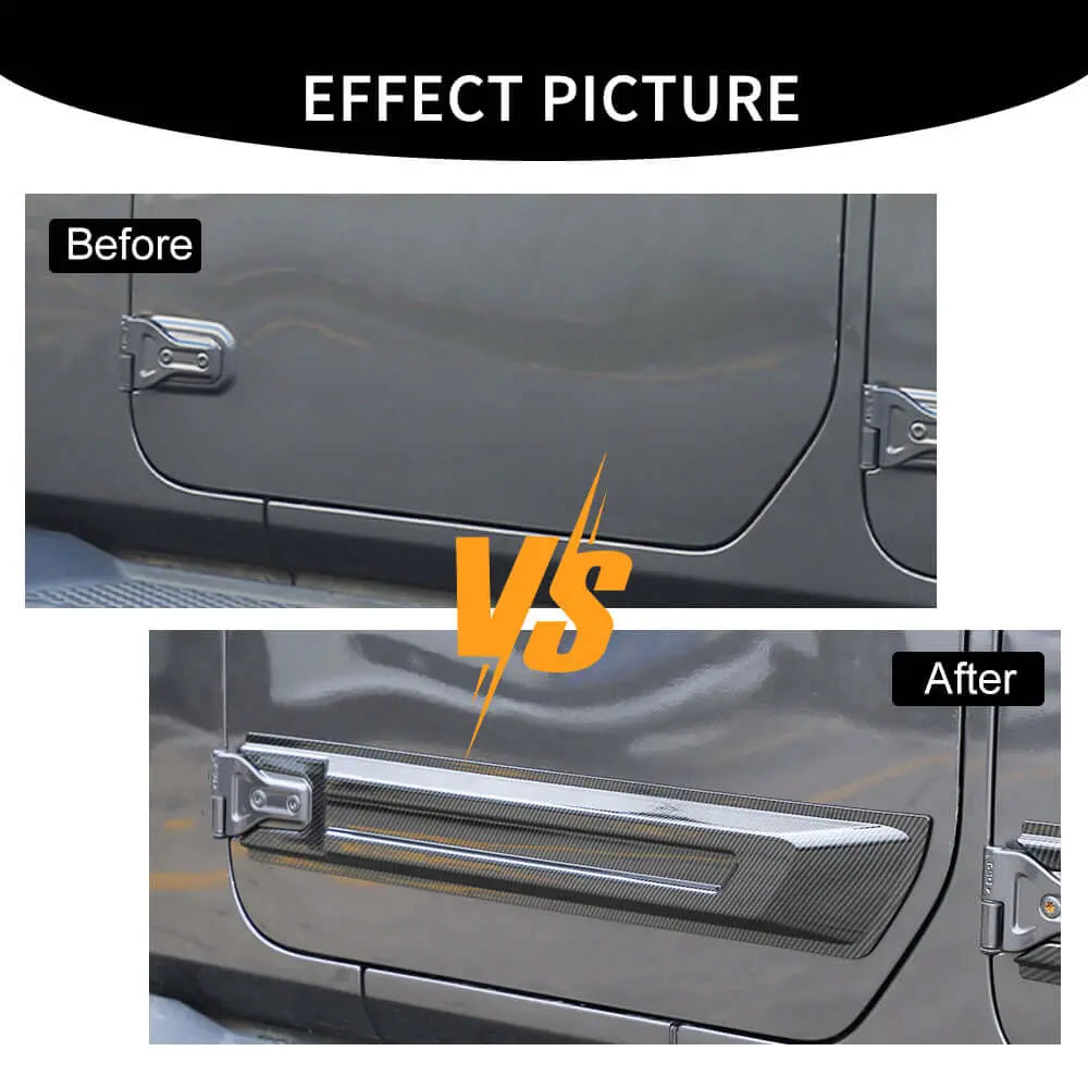 For 2018+ 2Door Jeep Wrangler JL/JT  2pcs Door Scuff Guard Protector Cover Trim