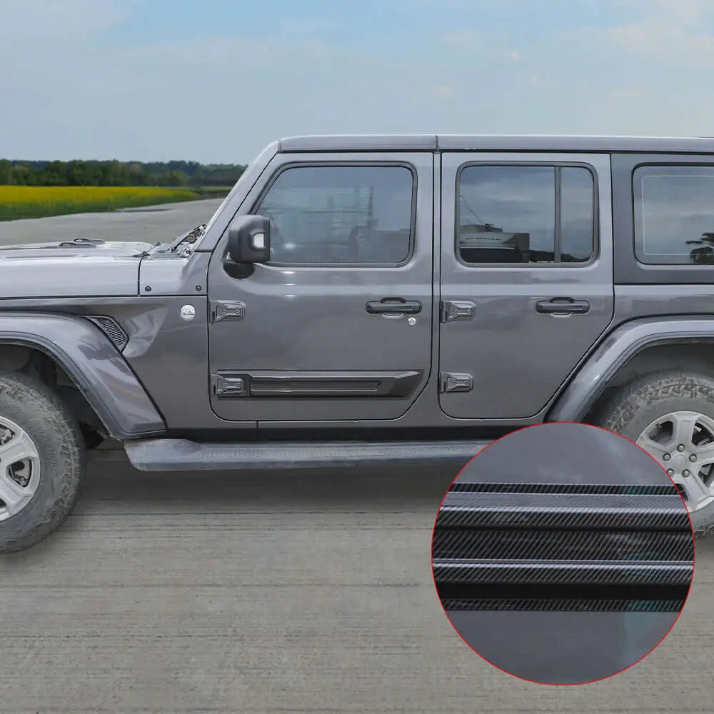 For 2018+ 2Door Jeep Wrangler JL/JT  2pcs Door Scuff Guard Protector Cover Trim