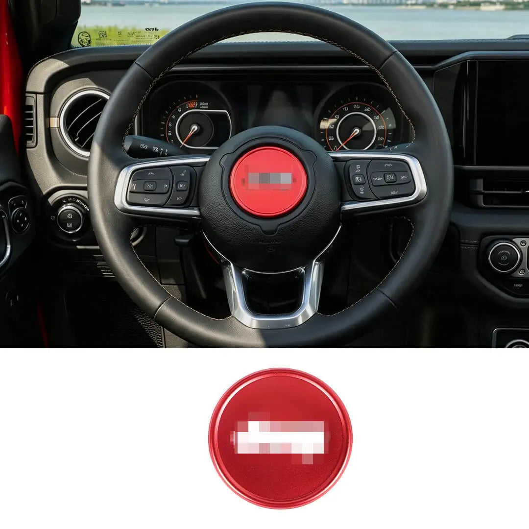 For 2018+ For Jeep Wrangler JL & Gladiator JT Interior Car Console Steering Wheel Center Panel Cover Trim