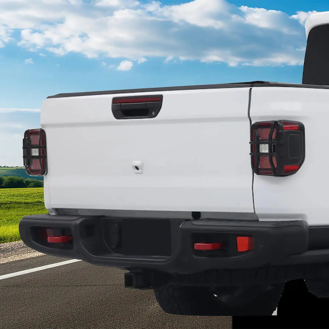 For 2018+ Jeep Gladiator JT Exterior LED Rear Tail Light Guards Cover Trim (4 pcs)