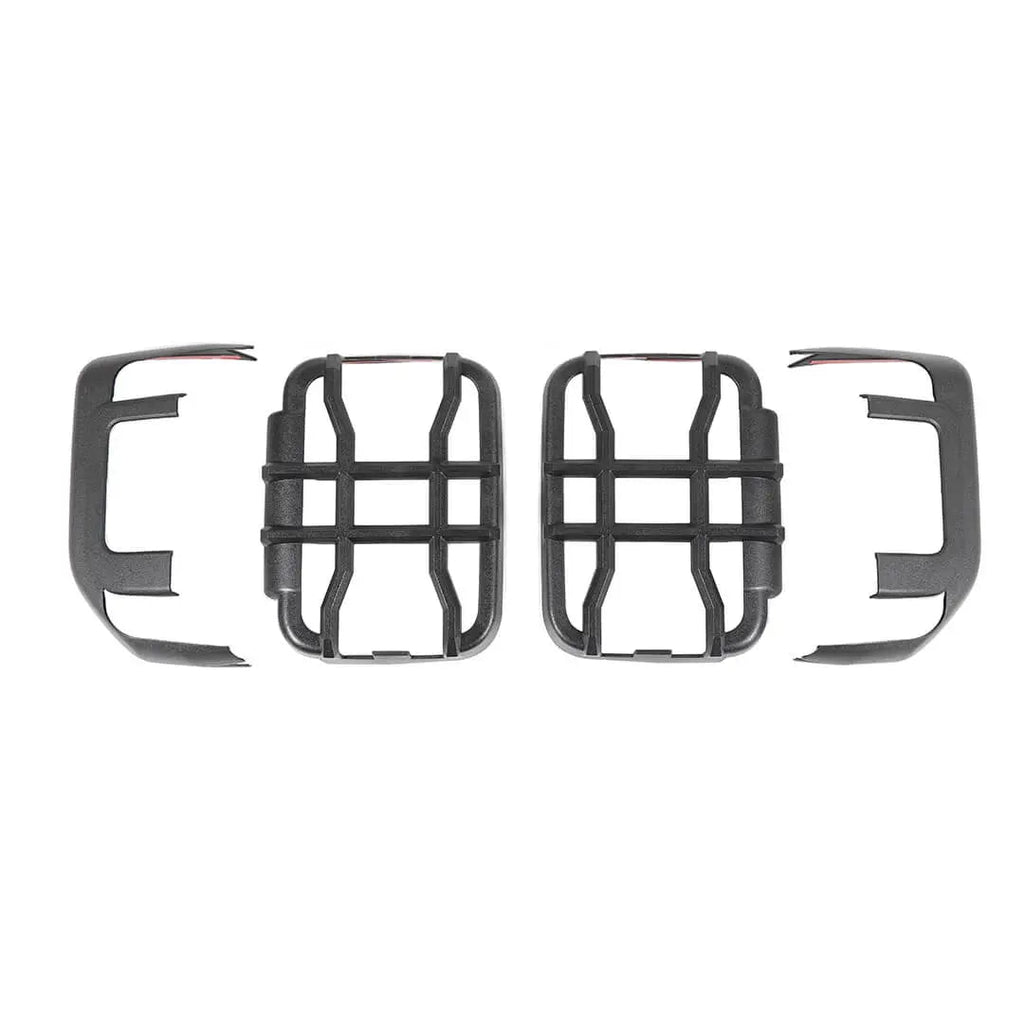 For 2018+ Jeep Gladiator JT Exterior LED Rear Tail Light Guards Cover Trim (4 pcs)