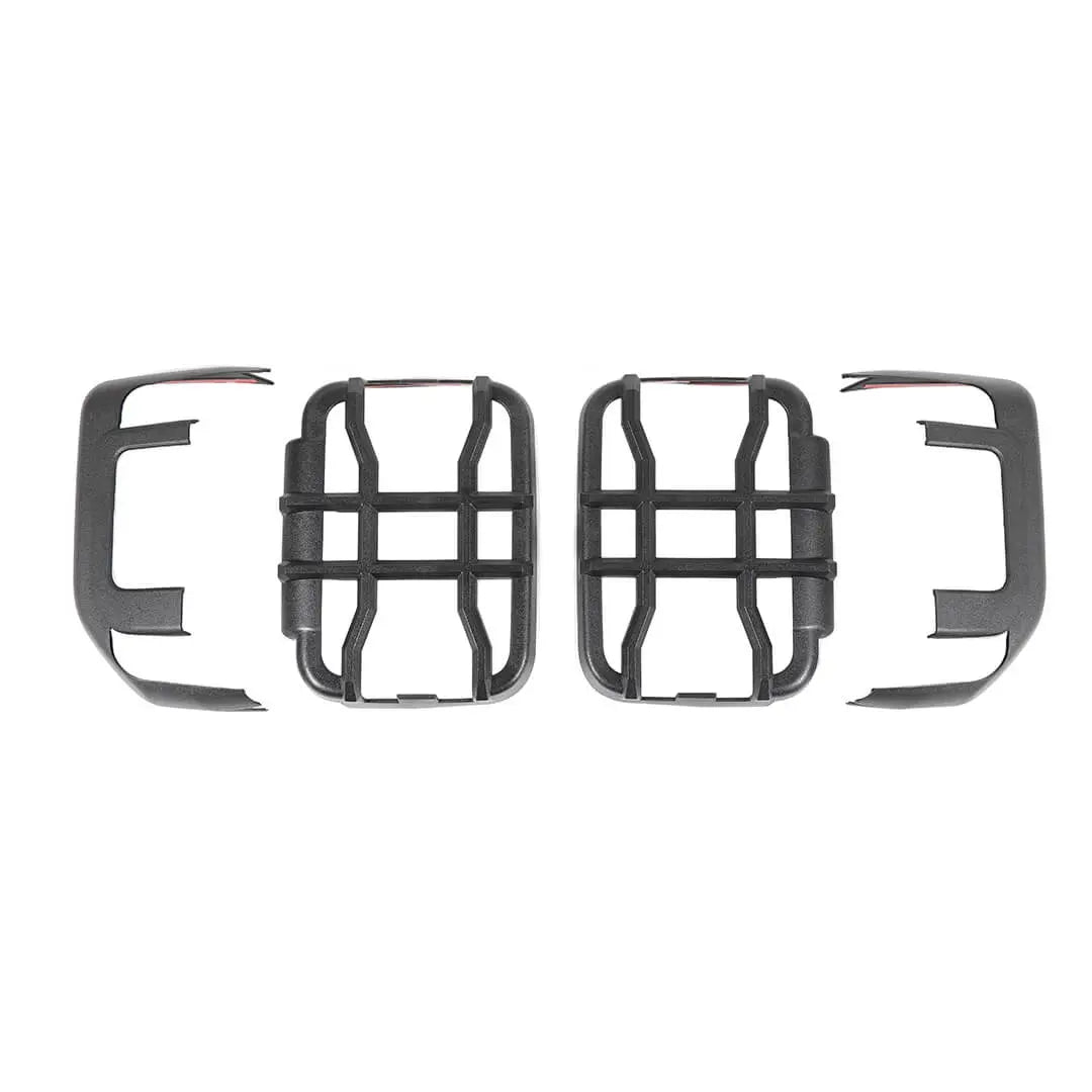 For 2018+ Jeep Gladiator JT Exterior LED Rear Tail Light Guards Cover Trim (4 pcs)