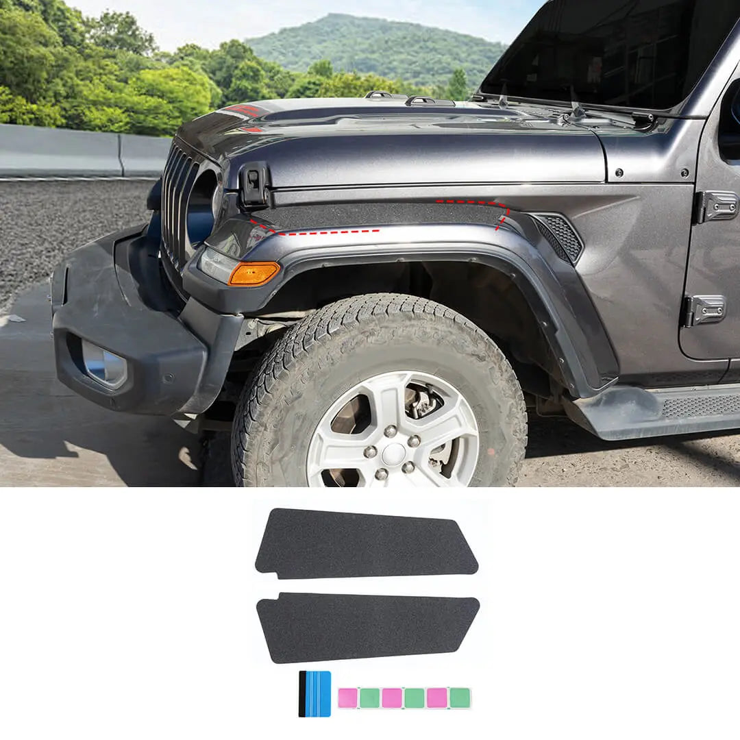 For 2018+ Jeep JL Wrangler / Gladiator JT Front Fender Flare Anti-Scuff Protectors Stickter