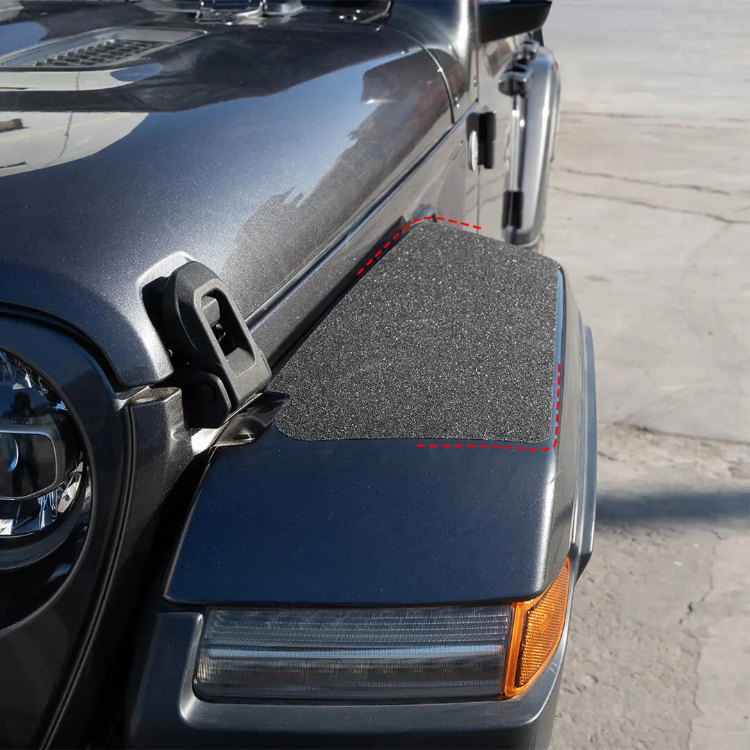 For 2018+ Jeep JL Wrangler / Gladiator JT Front Fender Flare Anti-Scuff Protectors Stickter