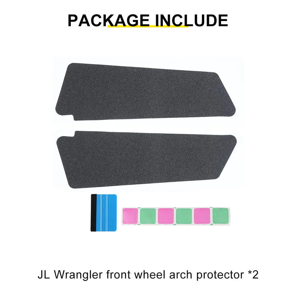 For 2018+ Jeep JL Wrangler / Gladiator JT Front Fender Flare Anti-Scuff Protectors Stickter