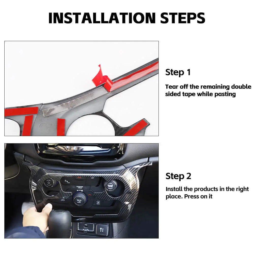 For 2018+ Jeep Renegade Air Conditioning Control Switch Panel Cover Trim