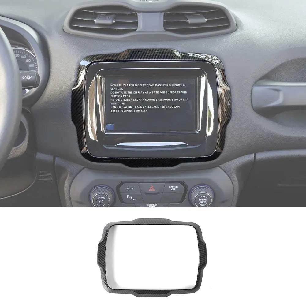 For 2018+ Jeep Renegade Center Console LED Screen Frame Decor Trim