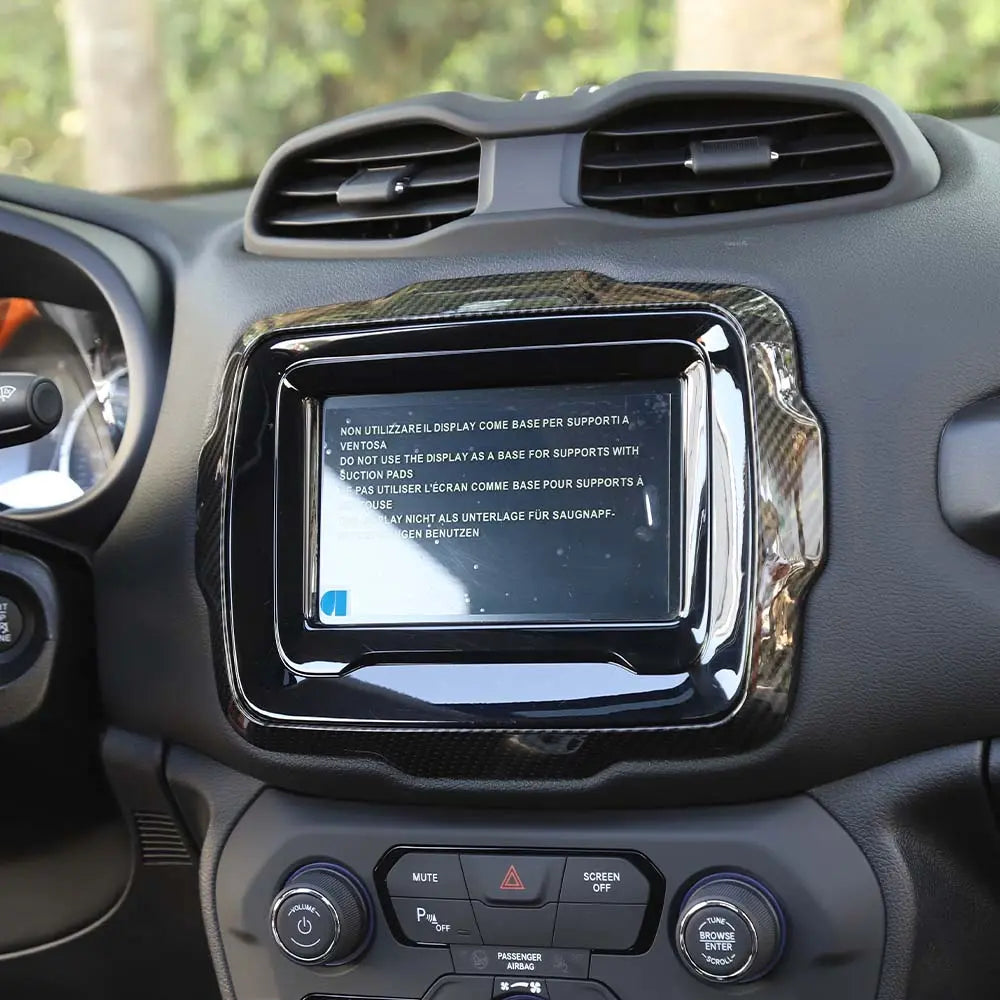 For 2018+ Jeep Renegade Center Console LED Screen Frame Decor Trim