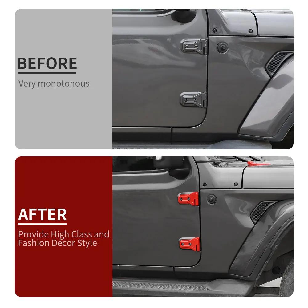 For 2018-2025 Jeep Wrangler JL 2Door 8 x Side Door+Hood+Spare Tire Hinge Cover Trim Kit