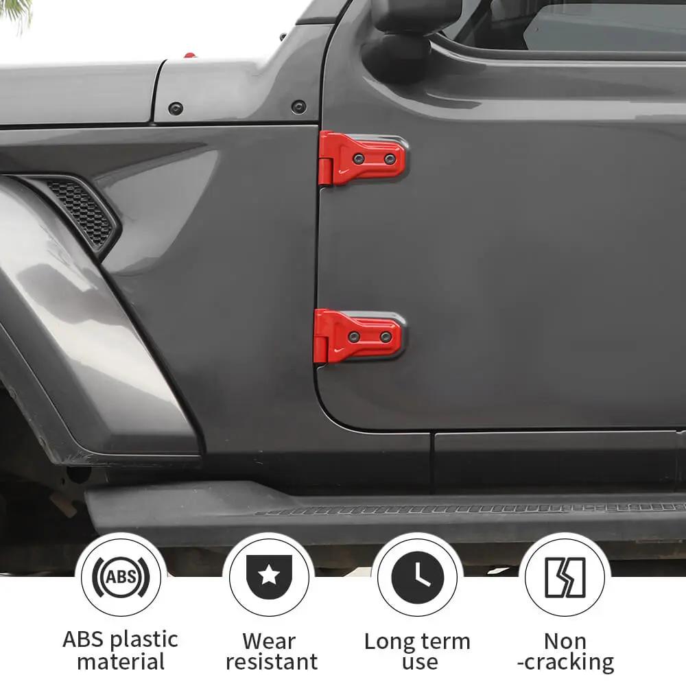 For 2018-2025 Jeep Wrangler JL 2Door 8 x Side Door+Hood+Spare Tire Hinge Cover Trim Kit
