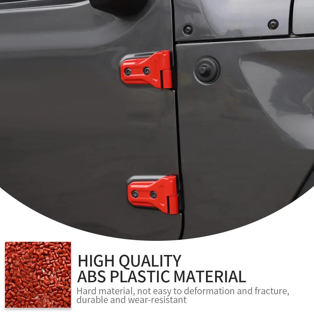 For 2018-2025 Jeep Wrangler JL 2Door 8 x Side Door+Hood+Spare Tire Hinge Cover Trim Kit