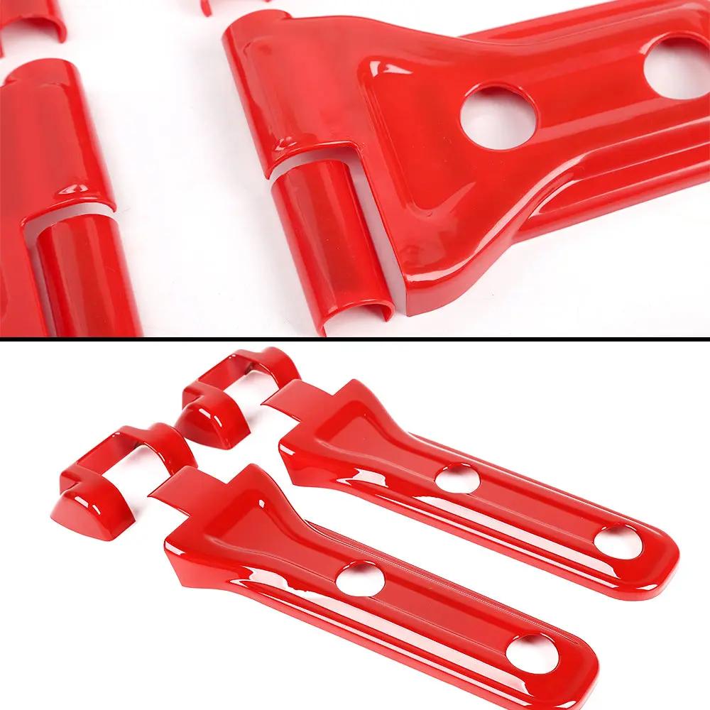 For 2018-2025 Jeep Wrangler JL 2Door 8 x Side Door+Hood+Spare Tire Hinge Cover Trim Kit