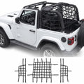 For 2018+ Jeep Wrangler JL 2-Door 3pcs Side Cargo Luggage Mesh Net Kit