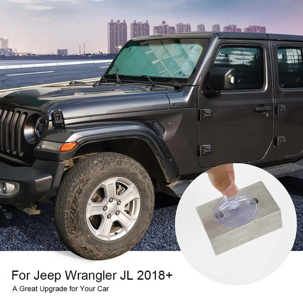 For 2018+ Jeep Wrangler JL 2 Door 6pcs Windshield Full Window Sun Shade Heat Visor Shield Cover