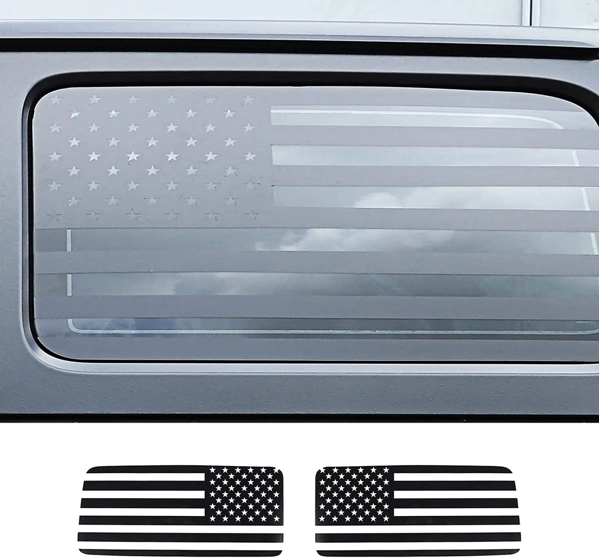 For 2018+ Jeep Wrangler JL 2 Door  American Flag Window Decals Vinyl Rear Window Stickers