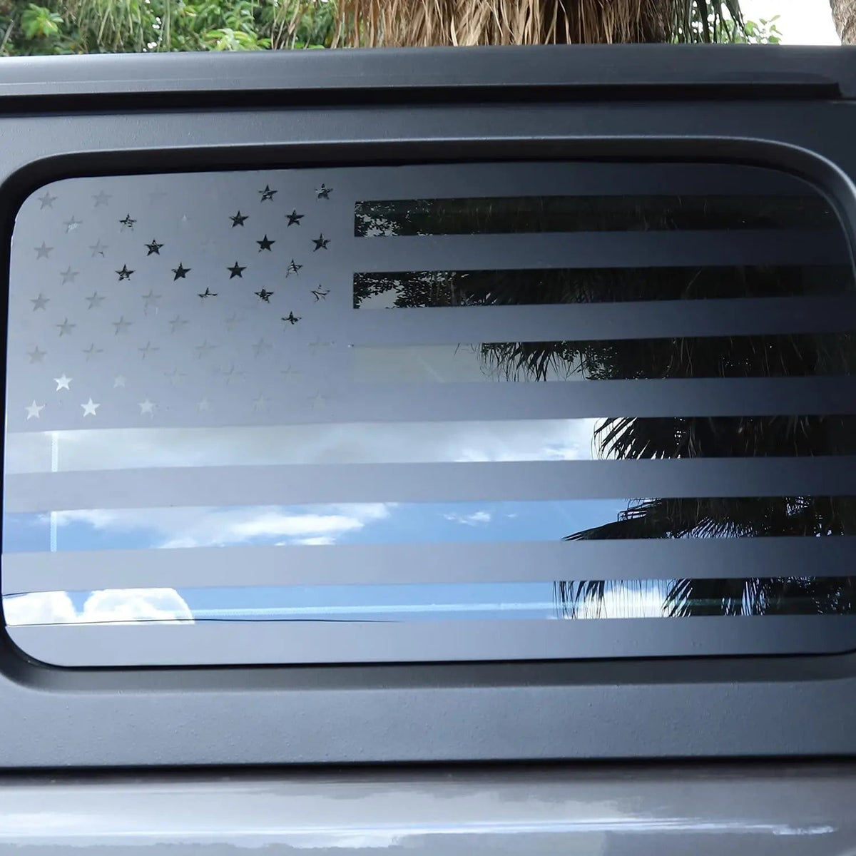 For 2018+ Jeep Wrangler JL 2 Door  American Flag Window Decals Vinyl Rear Window Stickers