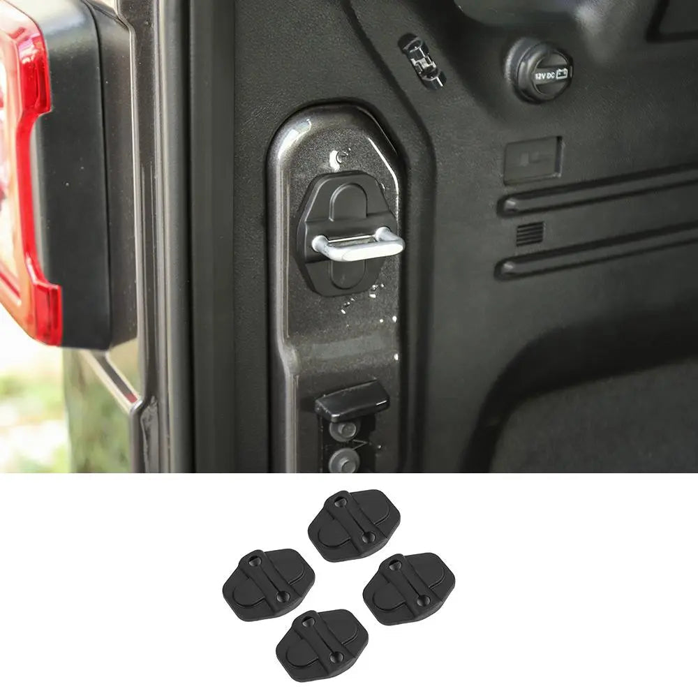 For 2018+ Jeep Wrangler JL 2-Door Car Door Lock Latch Protect Cover Trim