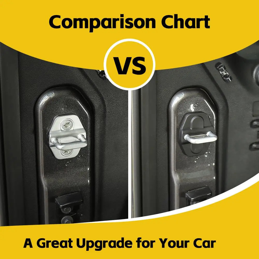 For 2018+ Jeep Wrangler JL 2-Door Car Door Lock Latch Protect Cover Trim