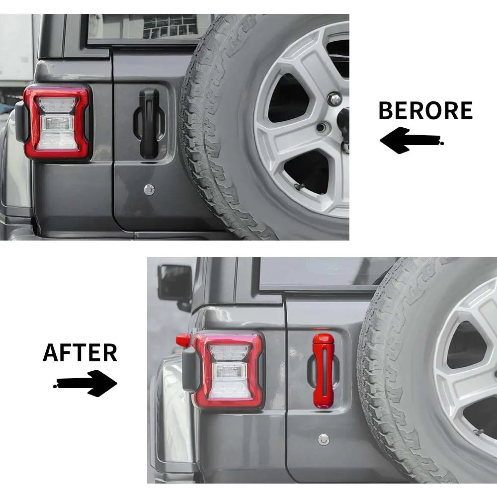 For 2018+ Jeep Wrangler JL 2-Door Exterior Door &Tailgate Handle Cover Trim Shell