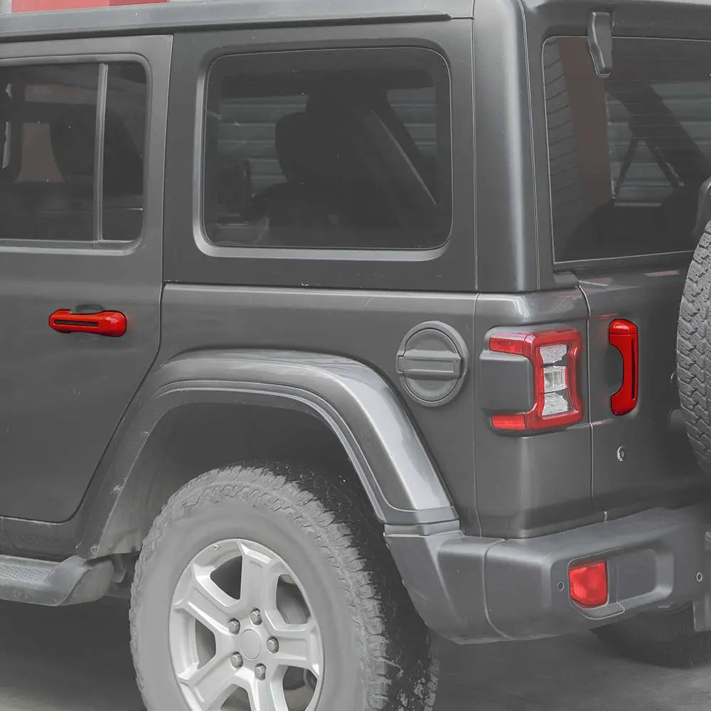 For 2018+ Jeep Wrangler JL 2-Door Exterior Door &Tailgate Handle Cover Trim Shell