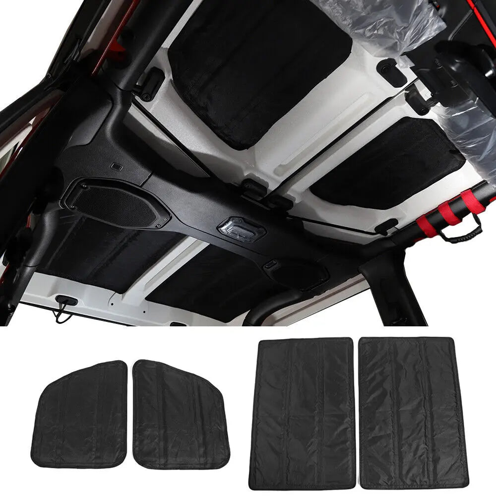 For 2018+ Jeep Wrangler JL 2-Door Hardtop Headliner Roof Freedom Panel Insulation Cotton Kit